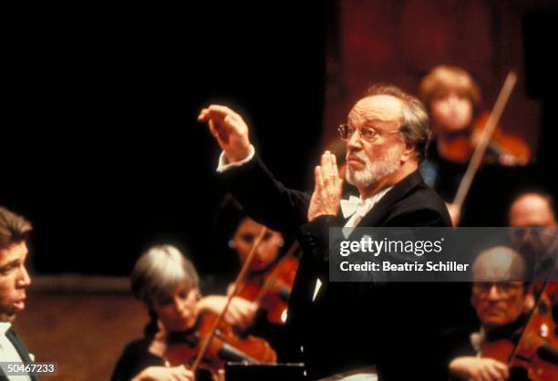 Philharmonic conductor Kurt Masur during debut performance.