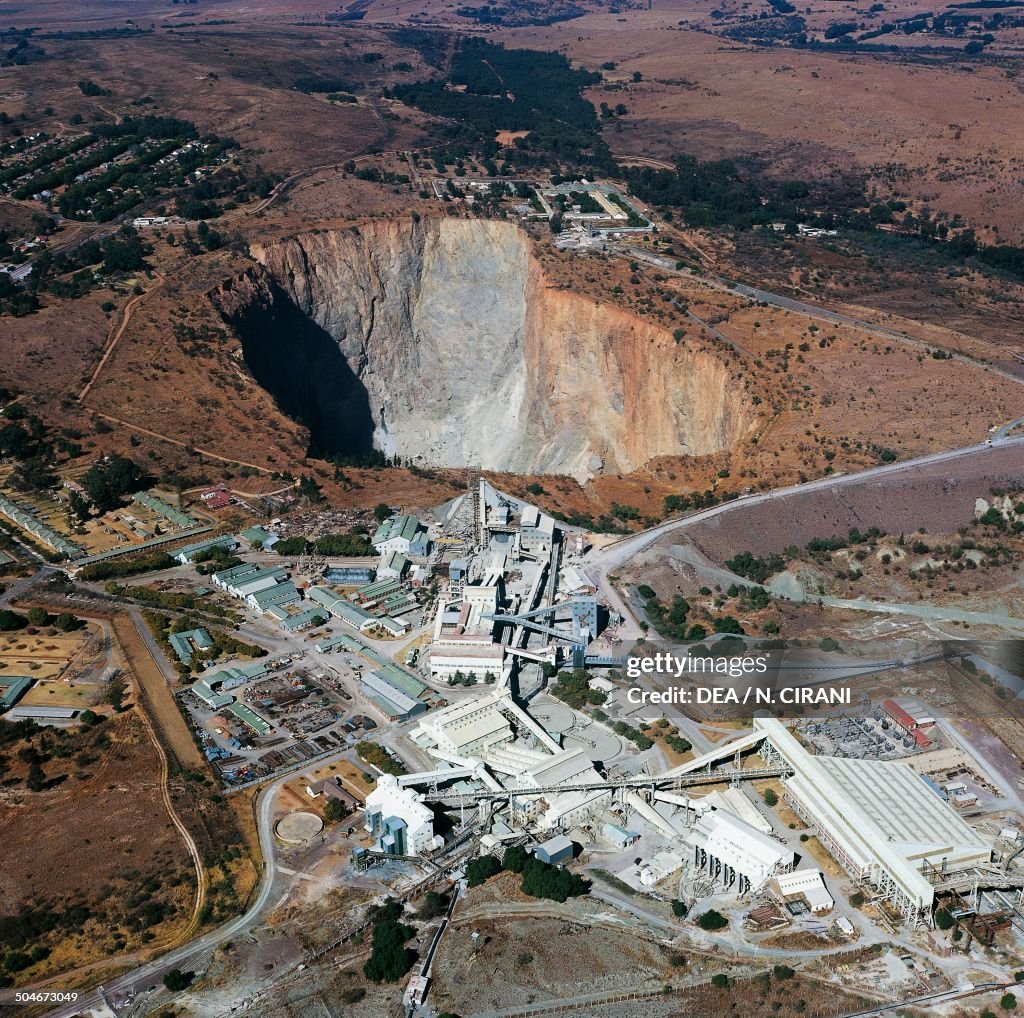 Open pit diamond mine, Pretoria, South Africa...