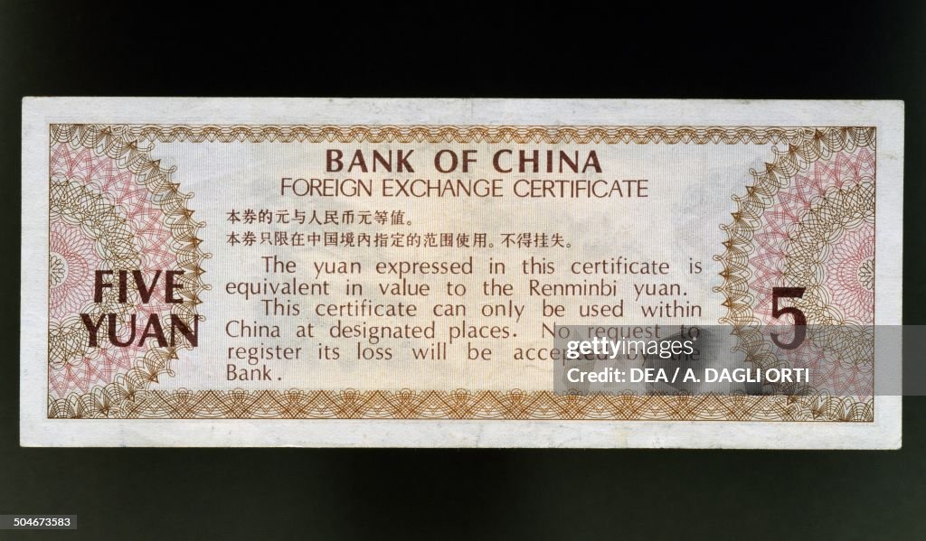 5 yuan banknote...