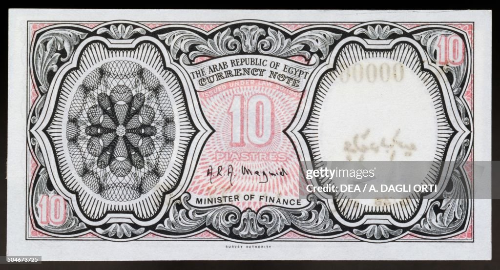 10 piastres banknote...