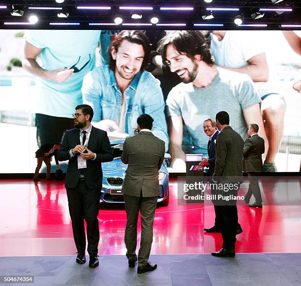 Display at the BMW exhibit is shown at the 2016 North American International Auto Show January 12th, 2016 in Detroit, Michigan. The NAIAS runs from...