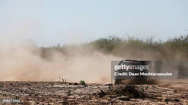 Cyril Despres of France and David Castera of France in the PEUGEOT 2008 DKR for TEAM PEUGEOT TOTAL compete on day 10 stage 9 during the 2016 Dakar...