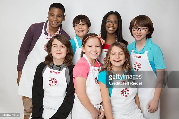 Contestants on 'Masterchef Junior' are photographed for TV Guide Magazine on January 17, 2015 in Pasadena, California.