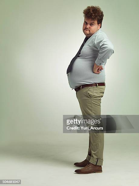 i'm an important guy - fat guy belly stock pictures, royalty-free photos & images