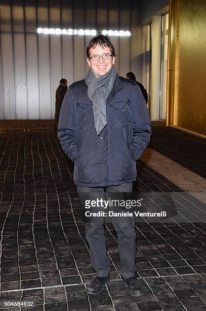 Filippo Del Corno attends the opening 'Flesh, Mind and Spirit' at Fondazione Prada on January 12, 2016 in Milan, Italy.