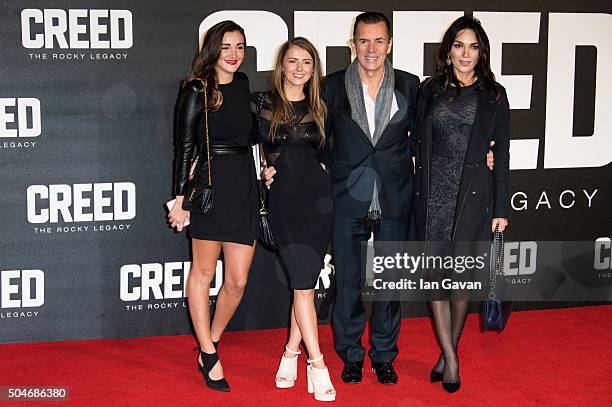 Duncan Bannatyne, Nigora Whitehorn and guests attend the European Premiere of "Creed" at the Empire cinema, Leicester Square on January 12, 2016 in...