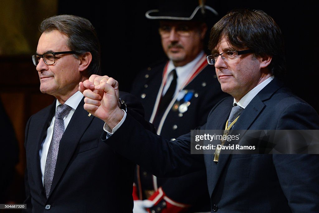 Carles Puigdemont Takes Office As The 130th President Of Catalonia