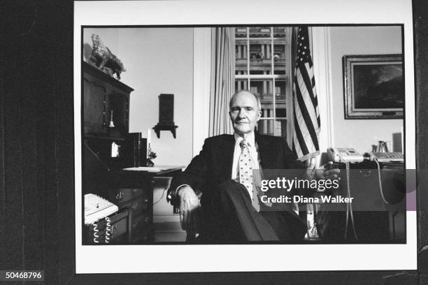 Adv. Brent Scowcroft sitting in his office at the WH.