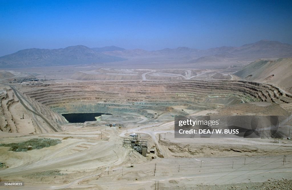 Open pit copper mine of Chuquicamata...