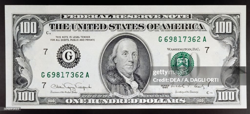 100 dollars banknote...