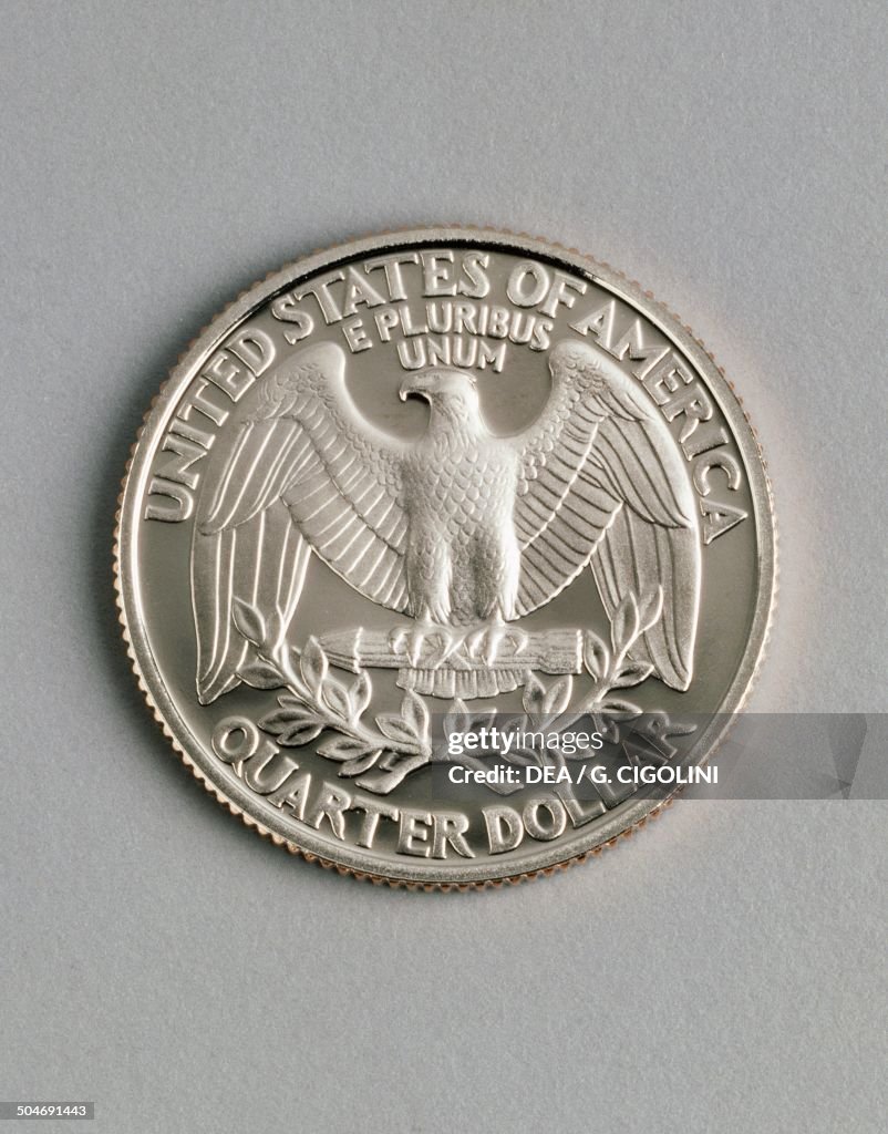 Quarter dollar coin...