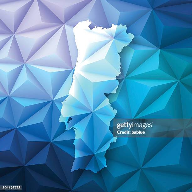 portugal on abstract polygonal background - low poly, geometric - lisbon stock illustrations