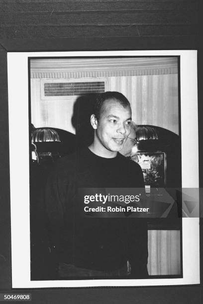 Musician Roland Gift fr. Young Cannibals band at seventh annual Rock & Roll Hall of Fame.