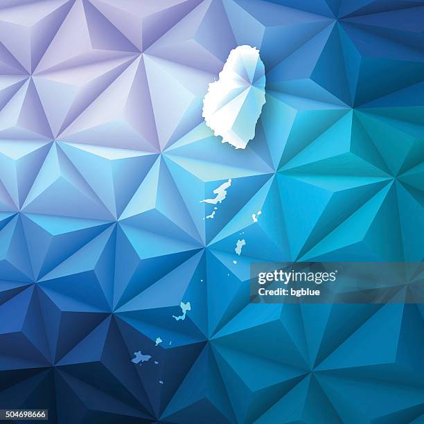saint vincent and the grenadines, abstract polygonal background, low poly - tobago cays grenadines stock illustrations