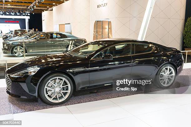 aston martin rapide s luxury saloon car - aston martin rapide s stock pictures, royalty-free photos & images