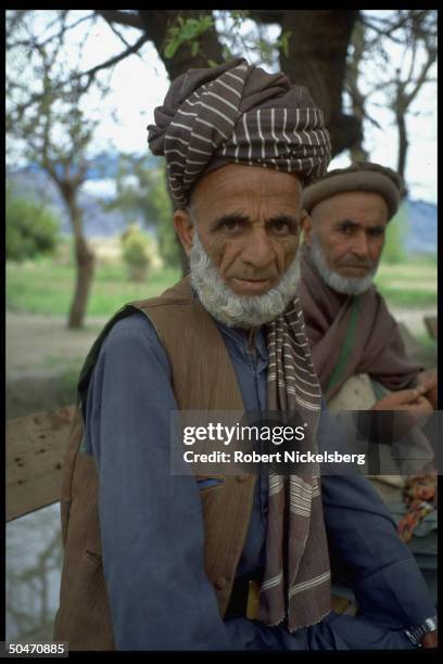 Elderly ethnic Pathans , prob. Mujahedin based in Salafiya movement-controlled Kunar province.