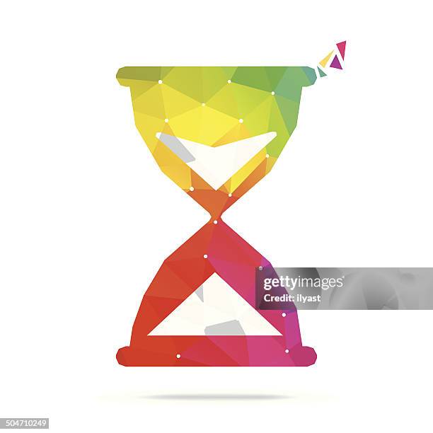 abstract sandglass - triangle instrument stock illustrations