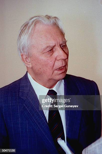 Former Soviet Politburo communist hardliner Yegor Ligachev appearing in trial against Communist Party before yr-old Russian Constitutional Court.