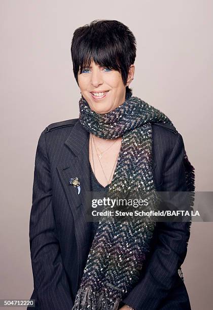 American songwriter Diane Warren poses for a portrait at the BAFTA Los Angeles Awards Season Tea at the Four Seasons Hotel on January 9, 2016 in Los...