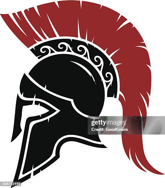 stockillustraties, clipart, cartoons en iconen met spartan warrior helmet - harnas