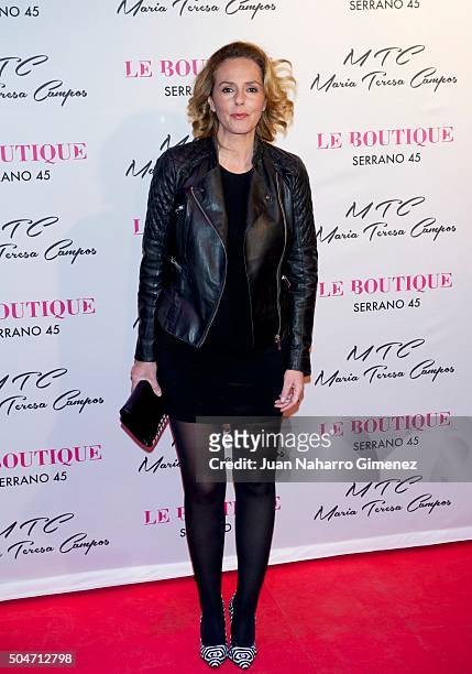 Rocio Carrasco attends 'MTC' shoes presentation by Maria Teresa Campos at Le Boutique on January 12, 2016 in Madrid, Spain.