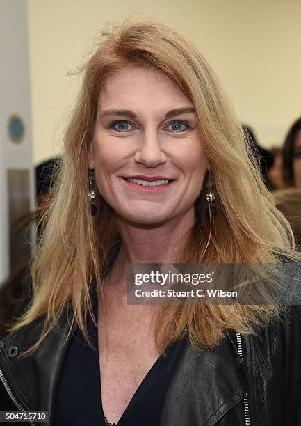 Sally Bercow attends Saatchi's first ever all female show to mark the Gallery's 30th Anniversary at The Saatchi Gallery on January 12, 2016 in...