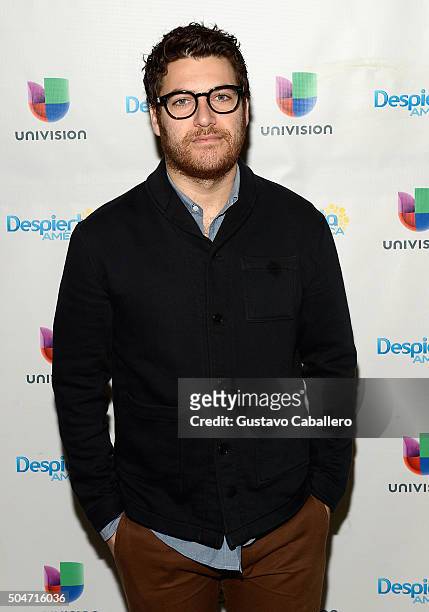 Actor Adam Pally visit 'Despierta America' morning show at Univision Headquarters on the set of Univisions Despierta America to promote "Dirty...