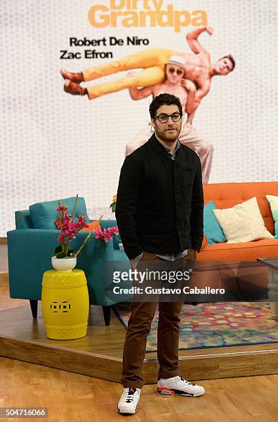 Actor Adam Pally visit 'Despierta America' morning show at Univision Headquarters on the set of Univisions Despierta America to promote "Dirty...