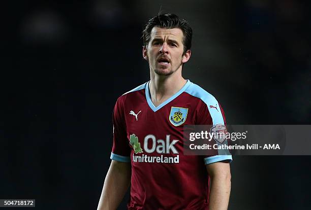 Joey Barton of Burnley during the Sky Bet Championship match between MK Dons and Burnley at Stadium mk on January 12, 2016 in Milton Keynes, England.