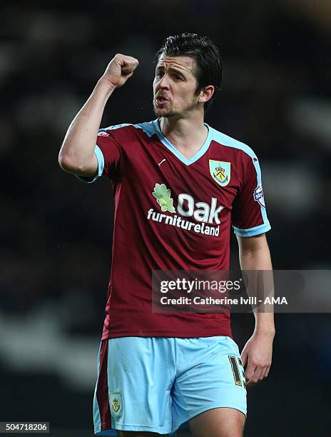 Joey Barton of Burnley during the Sky Bet Championship match between MK Dons and Burnley at Stadium mk on January 12, 2016 in Milton Keynes, England.