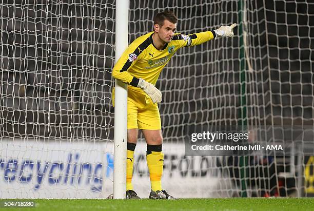 Tom Heaton of Burnley during the Sky Bet Championship match between MK Dons and Burnley at Stadium mk on January 12, 2016 in Milton Keynes, England.