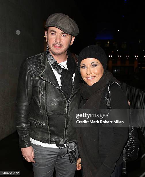 Shane Richie and Jessie Wallace leaving the BBC Broadcasting House after appearing on the One show on January 12, 2016 in London, England.