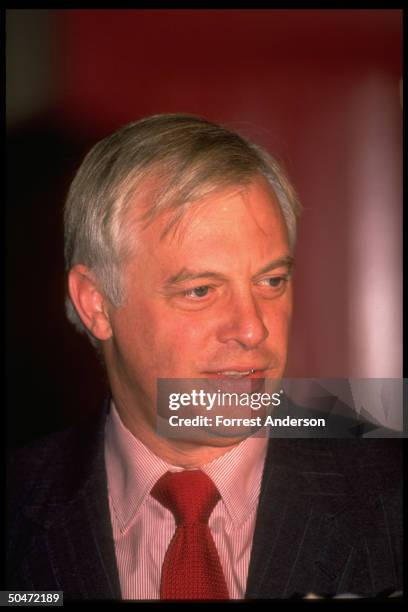 Hong Kong Gov. Christopher Patten during his 1st official visit to Beijing, China.