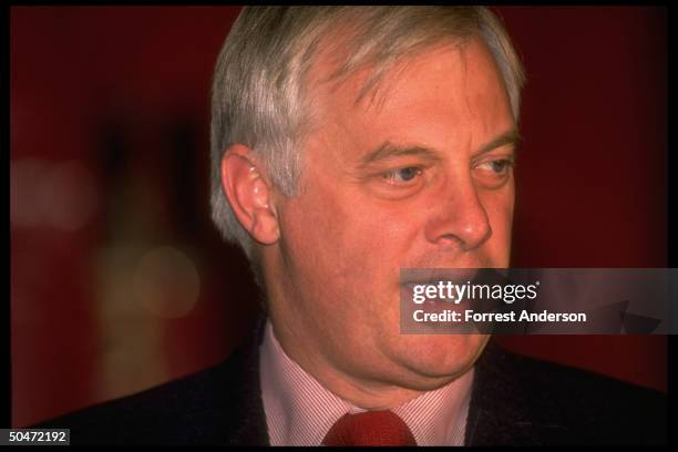 Hong Kong Gov. Christopher Patten during his 1st official visit to Beijing, China.