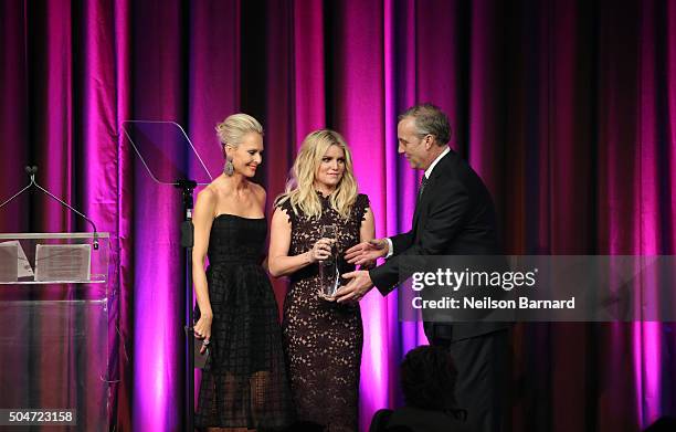 Actress, Singer, Fashion Entrepreneur Jessica Simpson receives her award during YMA Fashion Scholarship Fund Geoffrey Beene National Scholarship...