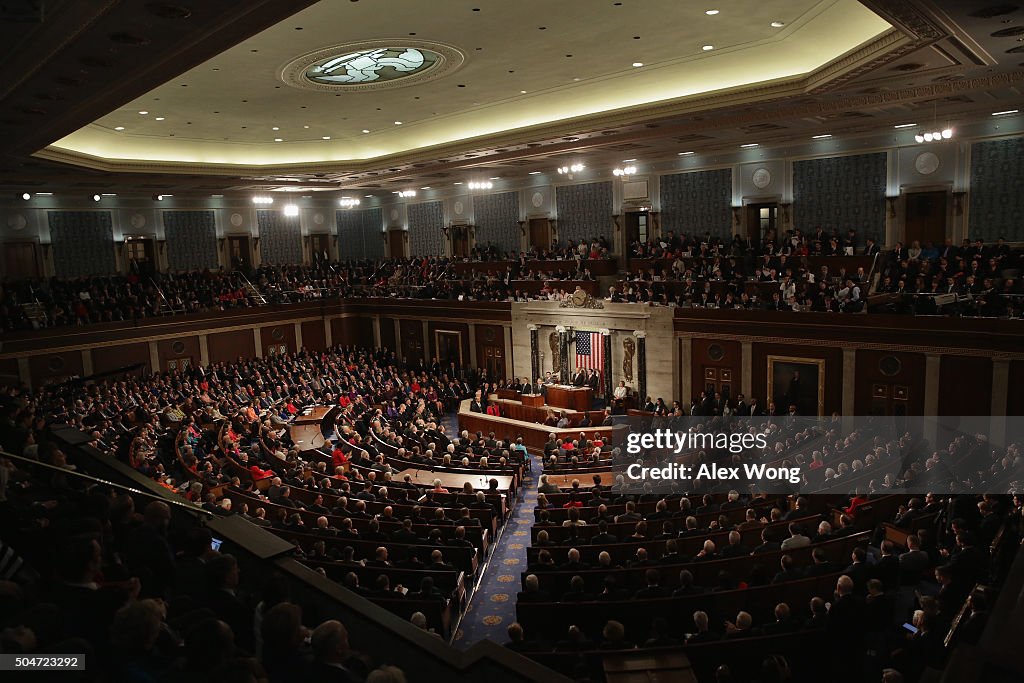 President Obama Delivers His Last State Of The Union Address To Joint Session Of Congress