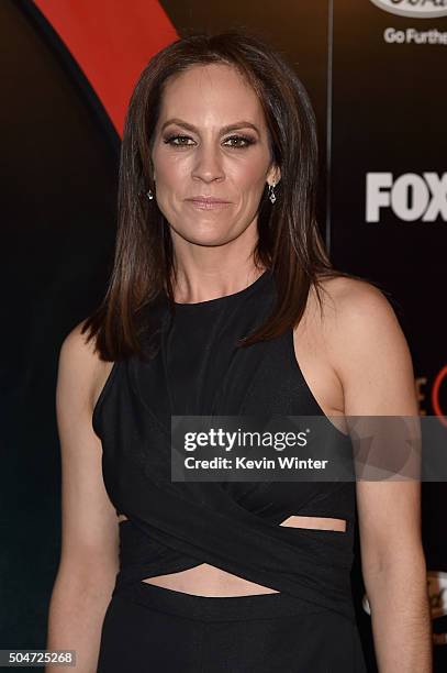 Actress Annabeth Gish attends the premiere of Fox's "The X-Files" at California Science Center on January 12, 2016 in Los Angeles, California.