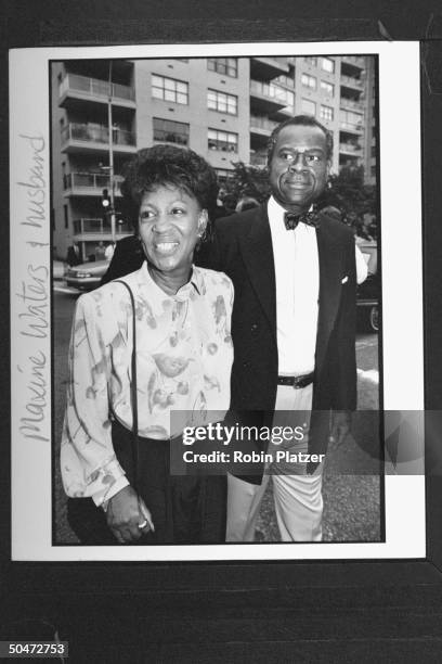 Congresswoman Maxine Waters w. Her husband Sidney Williams arriving at the Reebok party for Dem. Supporters during the wk. Of Dem. Natl. Convention,...