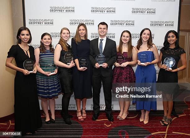 Award recipients Jessica Ferreria, Aubry Stitt, Erin Ceconi, Aya Mechelany, Eric Beaudette, Megan Donovan, Daniela Gallo McCausland and Avani...