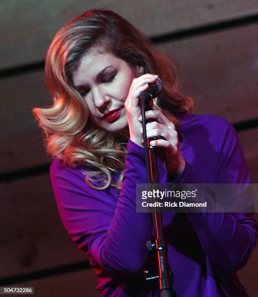Emily West performs at City Winery Nashville on January 12, 2016 in Nashville, Tennessee.