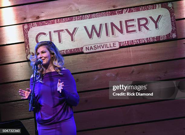 Emily West performs at City Winery Nashville on January 12, 2016 in Nashville, Tennessee.