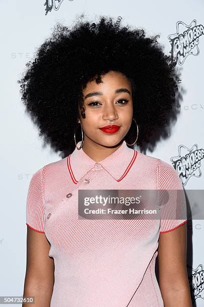 Actress Amandla Stenberg attends Stella McCartney Autumn 2016 Presentation at Amoeba Music on January 12, 2016 in Los Angeles, California.