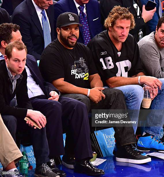 Ice Cube attends the Boston Celtics vs New York Knicks game at Madison Square Garden on January 12, 2016 in New York City.