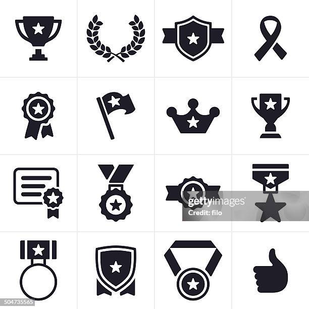 awards icons - sports championship stock illustrations