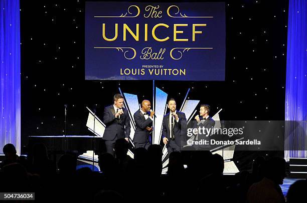 The Company Men perform onstage during the Sixth Biennial UNICEF Ball Honoring David Beckham and C. L. Max Nikias presented by Louis Vuitton at...