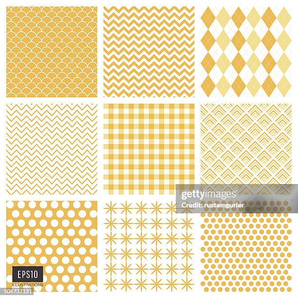 pattern set - argyle stock illustrations