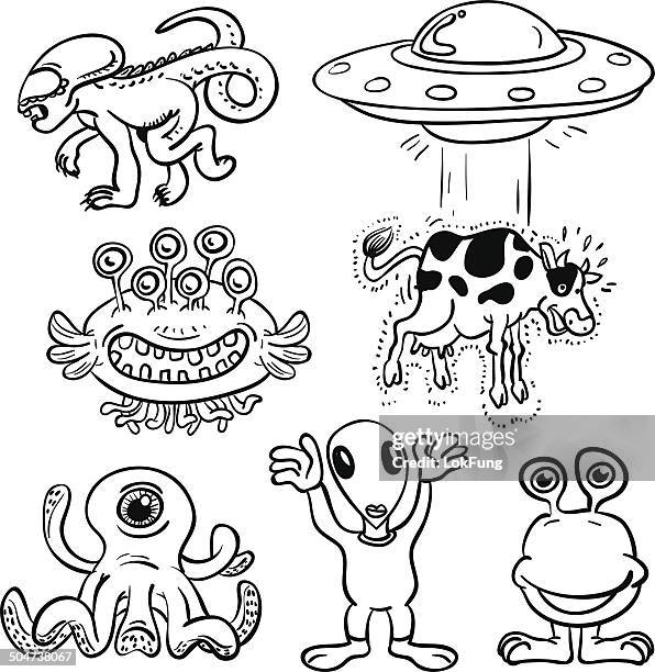 Alien Drawing Examples 865 Drawings Of Aliens Stock Photos, High-Res Pictures, and Images ...