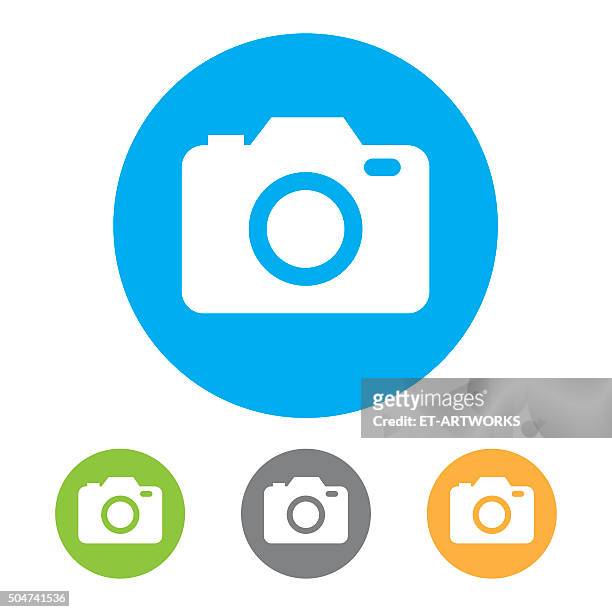 kamera-icons. vektor - fotografisches bild stock-grafiken, -clipart, -cartoons und -symbole