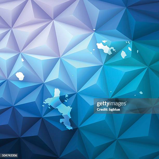 seychelles on abstract polygonal background - low poly, geometric - seychelles stock illustrations