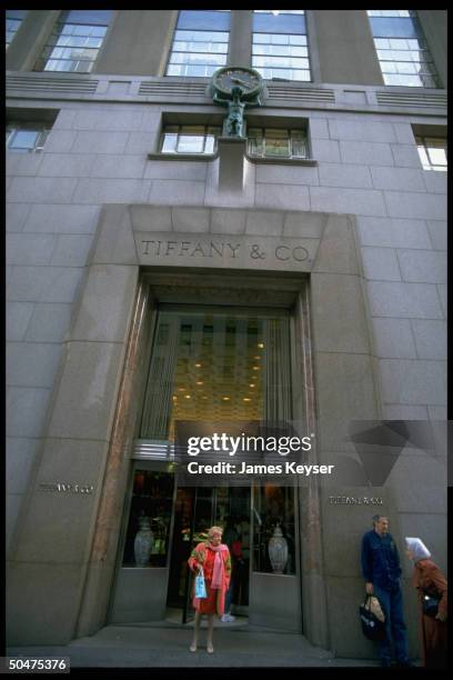 Tiffany & Co. Store facade on Fifth Avenue in NYC.